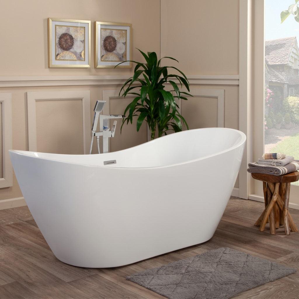 70" x 32" Custom Design Freestanding Japanese Ofuro Soaking Acrylic Bathtub