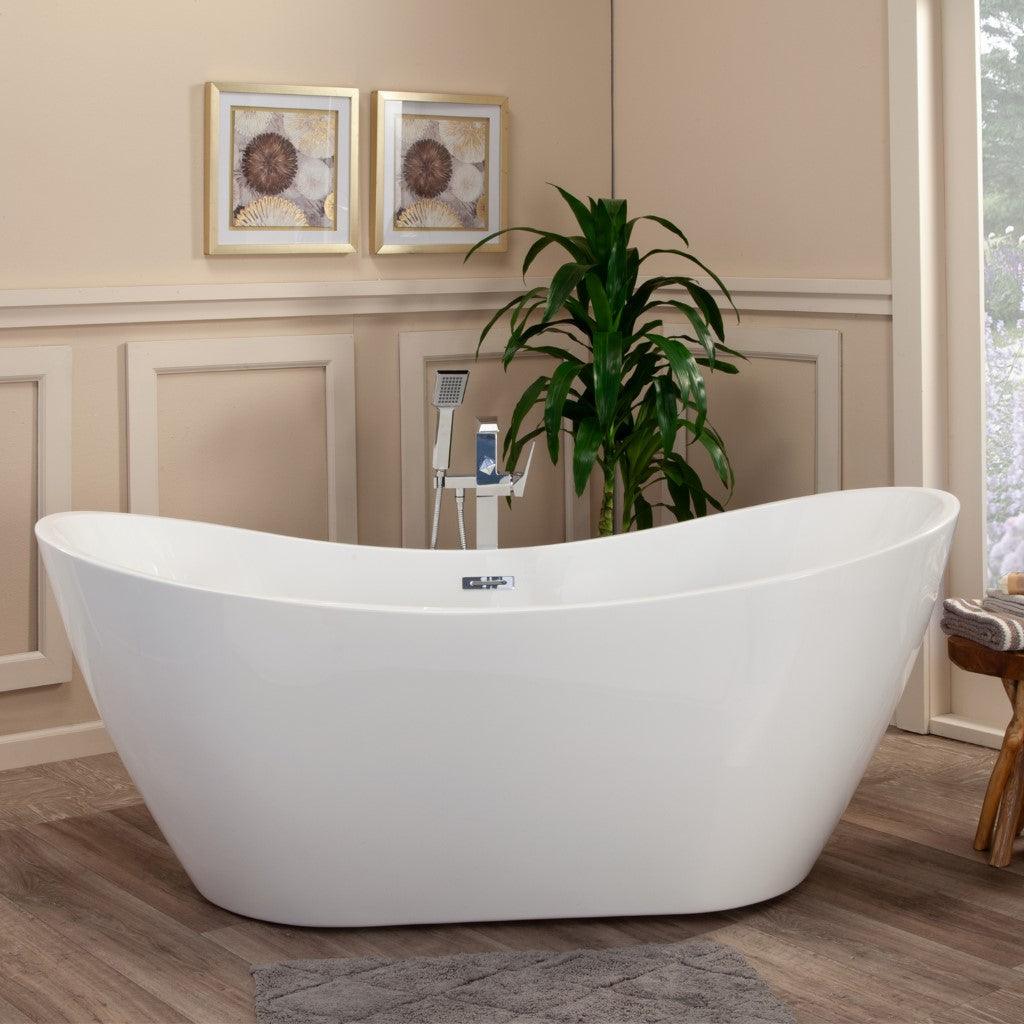 70" x 32" Custom Design Freestanding Japanese Ofuro Soaking Acrylic Bathtub