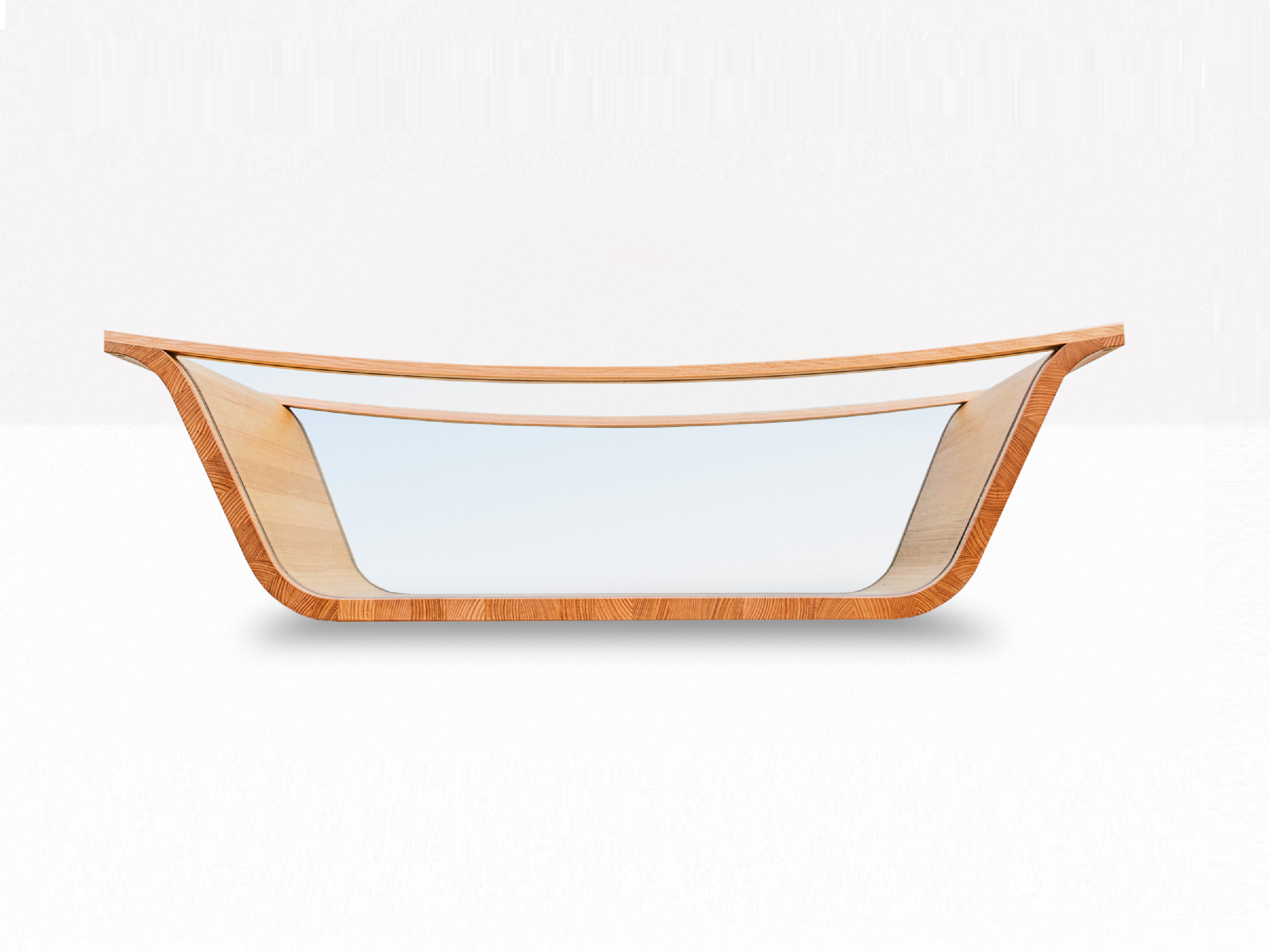 JJ Haus Victorian Ash & Glass High Quality Wooden Bathtub