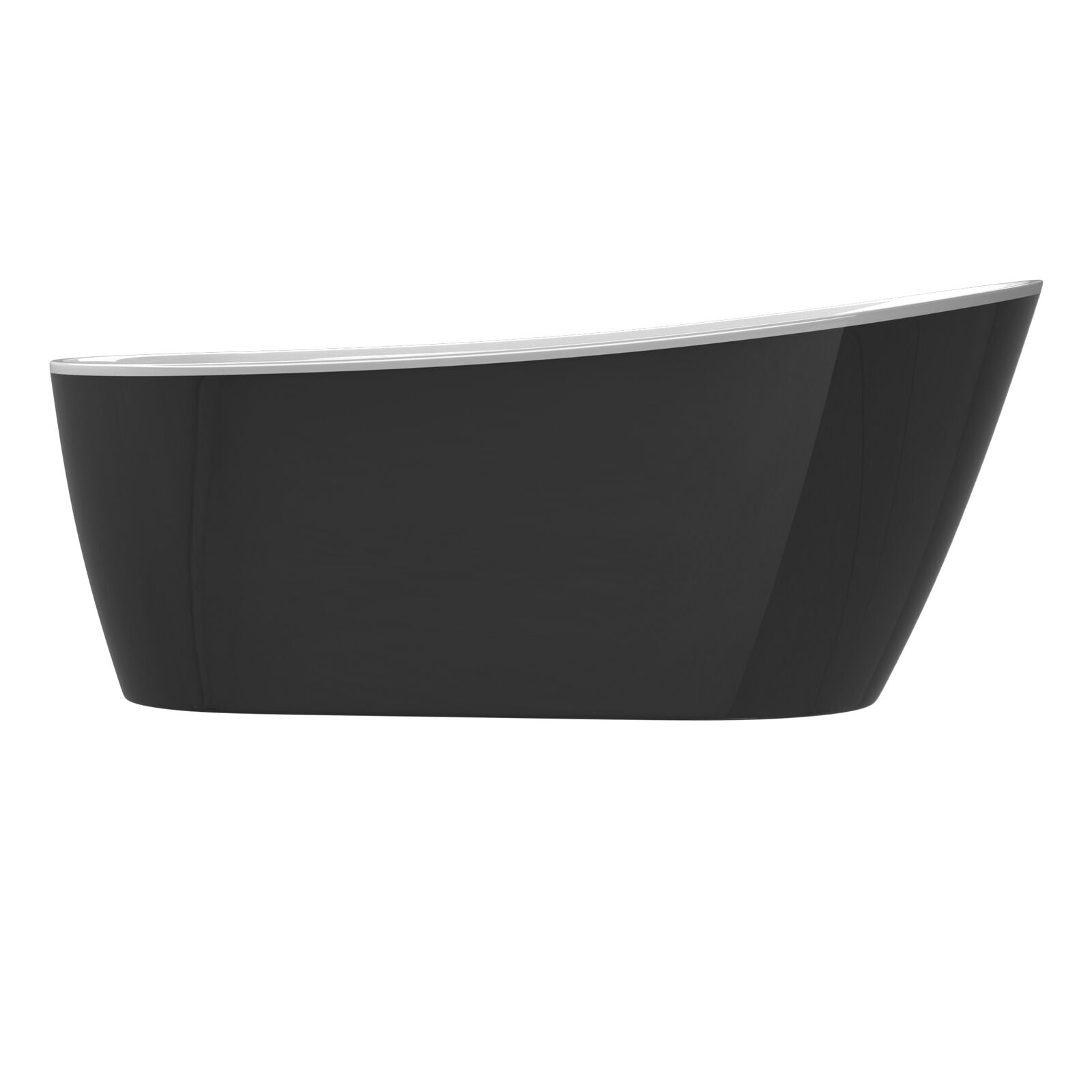 Acrylic Freestanding Japanese Ofuro Soaking Bathtub-55‘’-black