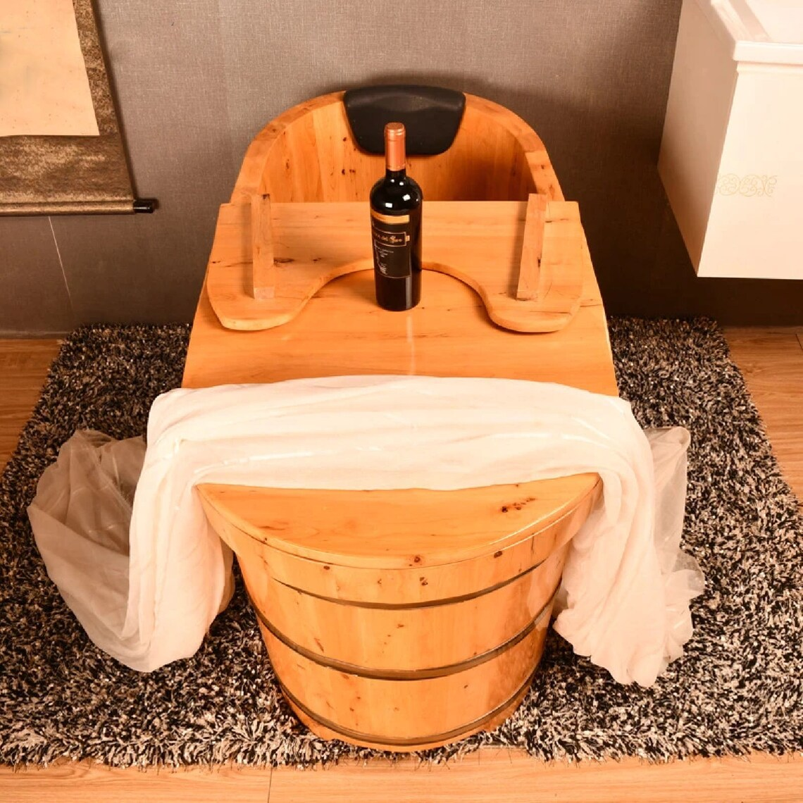 Handmade Cedar Wooden Bathtub • High Quality