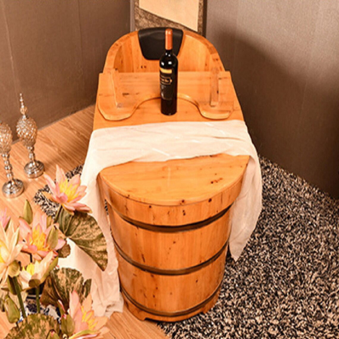 Handmade Cedar Wooden Bathtub • High Quality