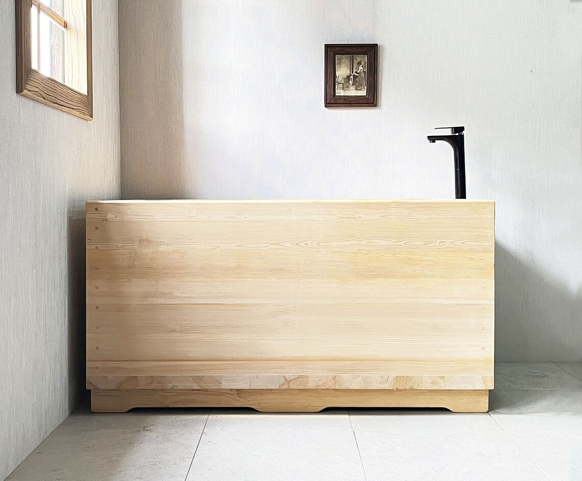 Cedar Tub Ofuro Wooden Soaking Bathtub Customizable